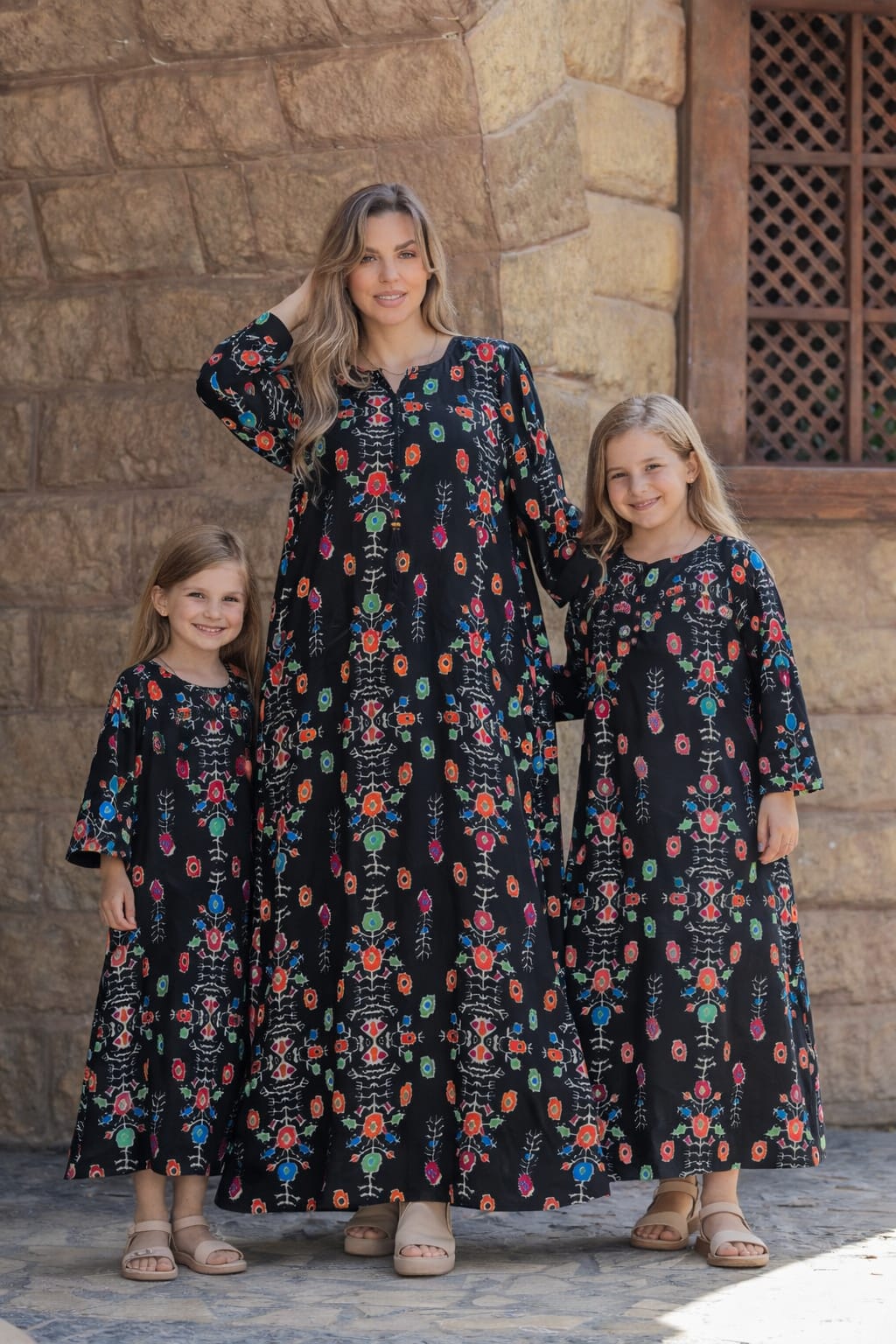 H21 جلابية من القطن المصري للام والبنت