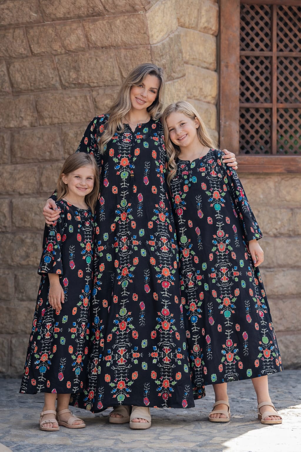 H21 جلابية من القطن المصري للام والبنت