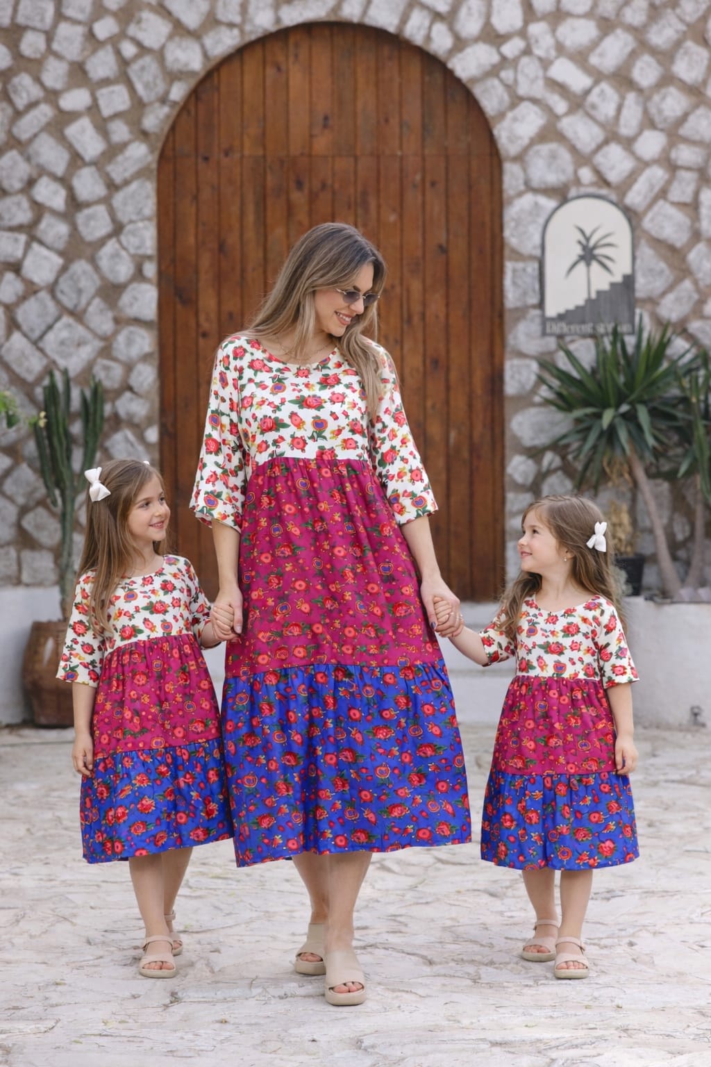 H20 جلابية للبنت والام من القطن المصري