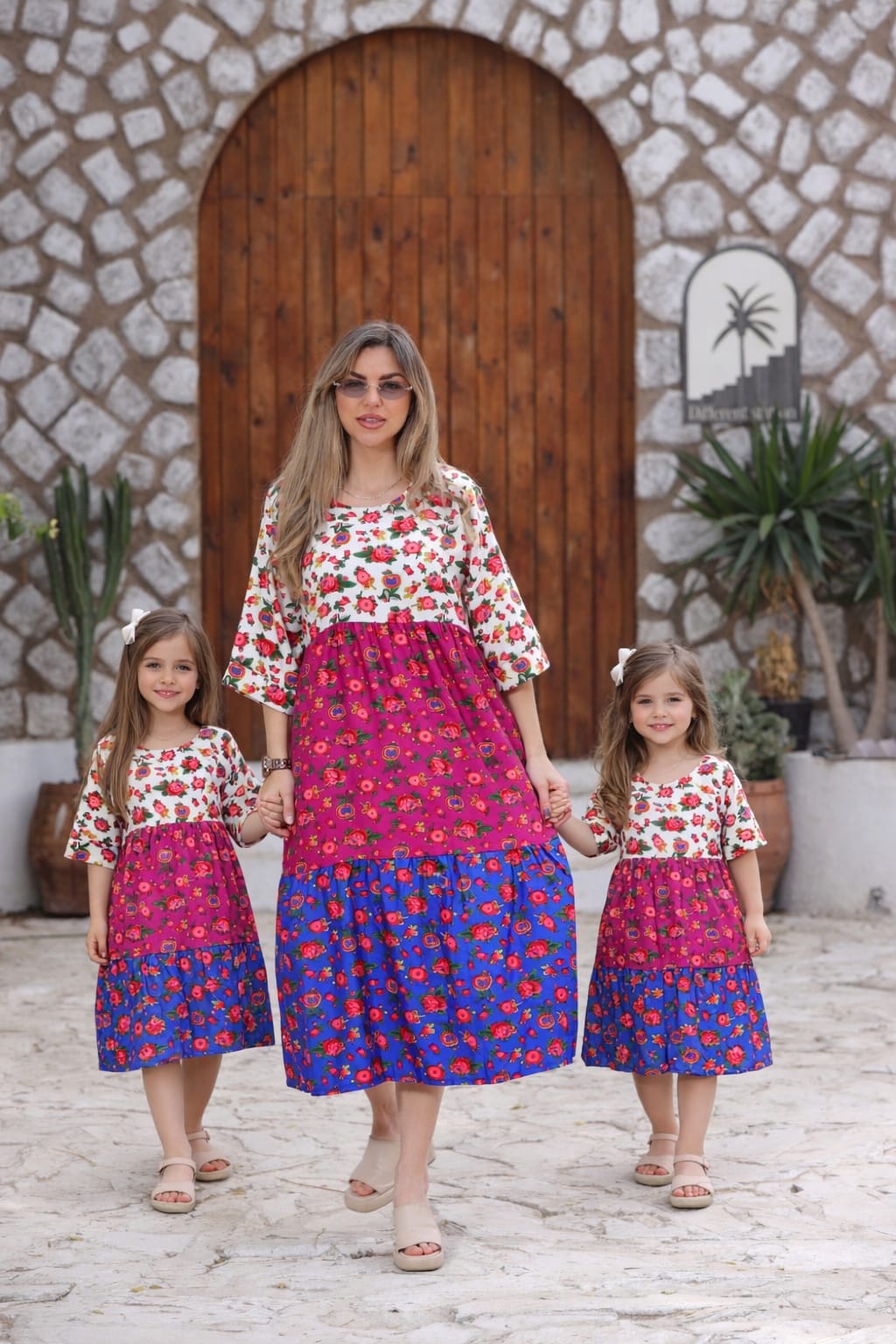 H20 جلابية للبنت والام من القطن المصري