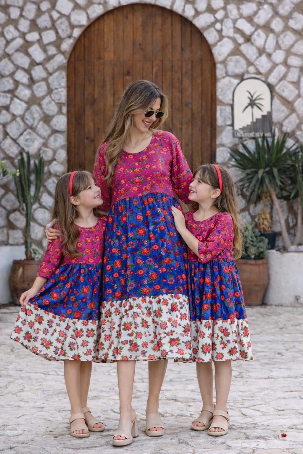 H20 جلابية للبنت والام من القطن المصري