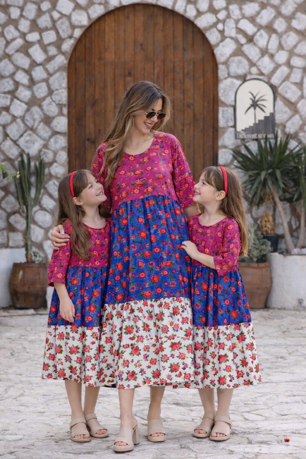 H20 جلابية للبنت والام من القطن المصري