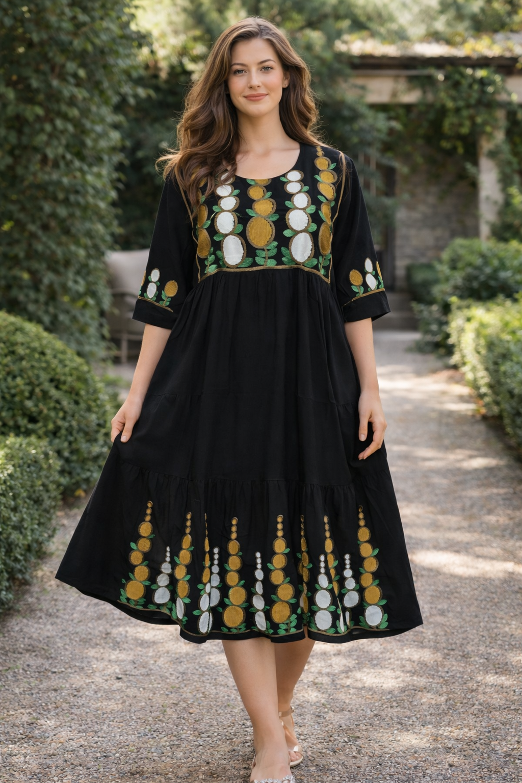 H73 جلابية بوكيهات الورد