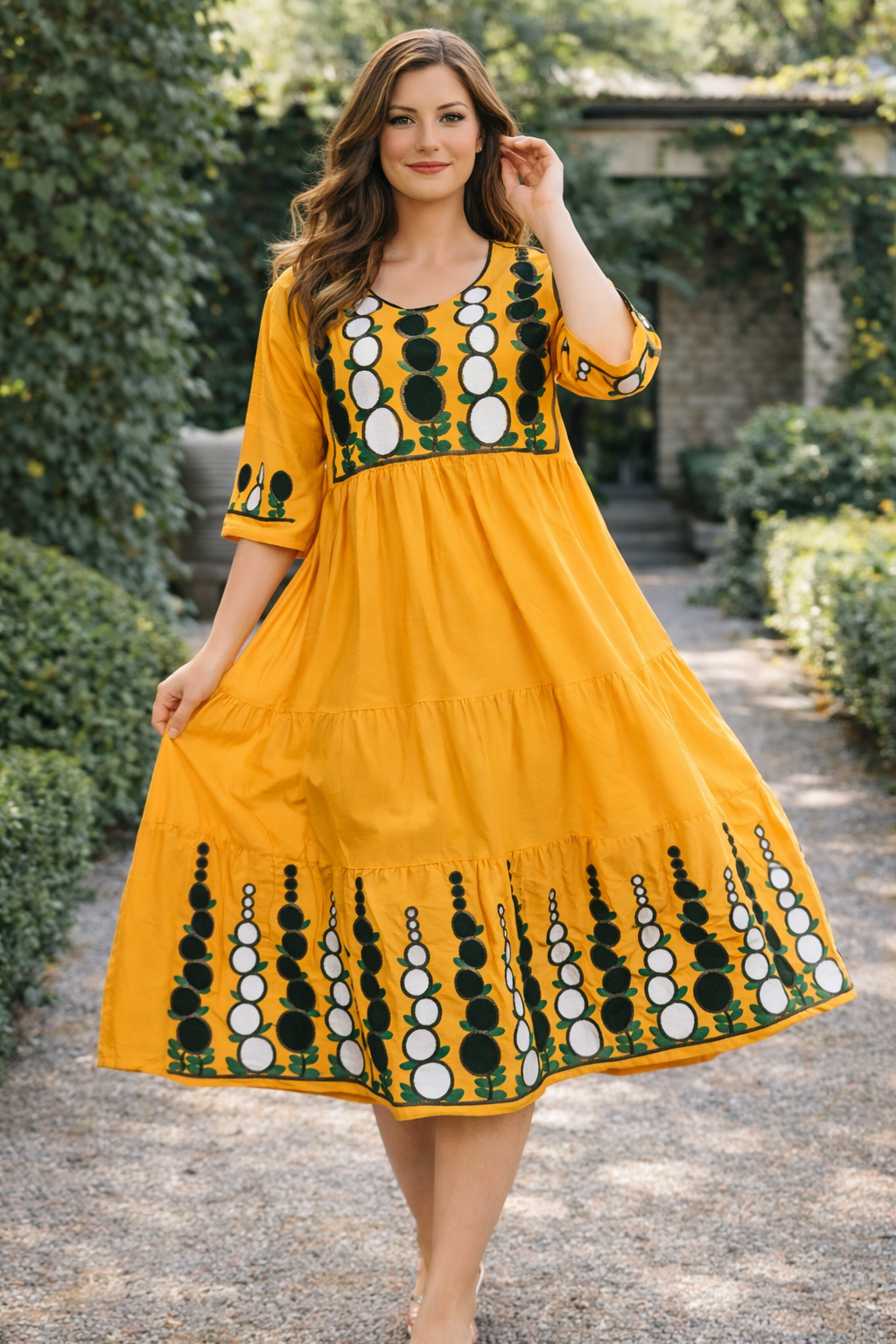 H73 جلابية بوكيهات الورد