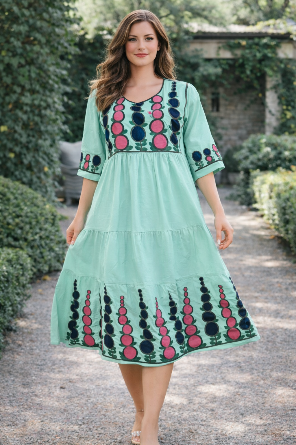 H73 جلابية بوكيهات الورد